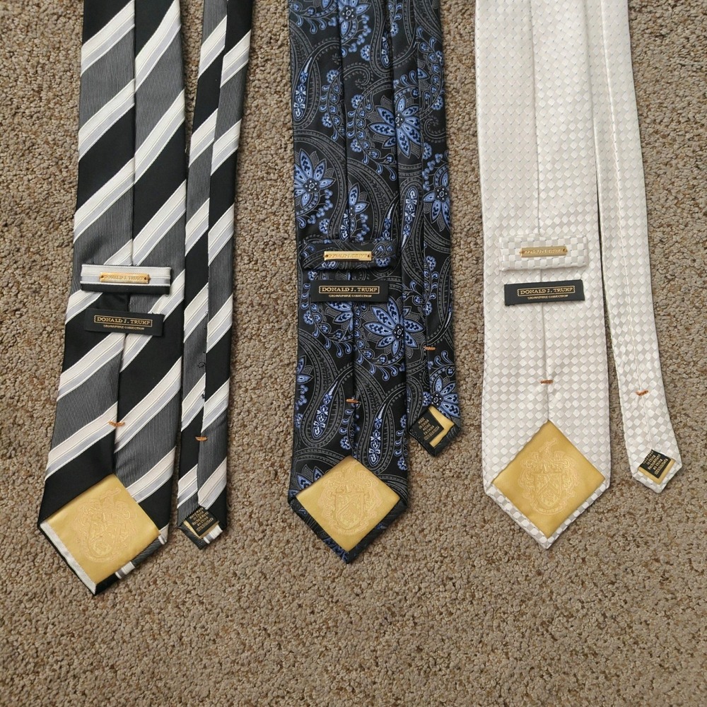 Donald J. Trump  Lot of 3 Ties Men 3‎ Silk Signature Collection President
